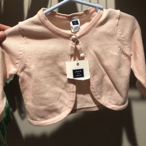 NWT Janie and Jack pink cardigan 3-6M